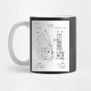 Alarm Clock Patent - Clockmaker Chronometer Art - White Mug